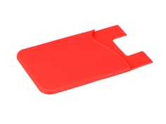 Чехол DF для карт на смартфон Silicone Red CardHolder-01