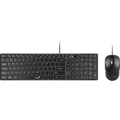 Комплект проводной Genius SlimStar C126 клавиатура+мышь, USB. Цвет: черный (31330007402)