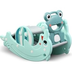 Горка + качалка PERFETTO SPORT Дельфин PS-037-M ментол