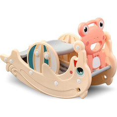 Горка + качалка PERFETTO SPORT Дельфин PS-037-O оранжевый