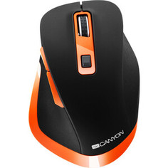 Мышь Canyon MW-14 2.4Ghz Wireless mouse, with 6 buttons,DPI 800/1200/1600/2000/2400,Battery:AAA*2 pcs , Black-Orange119. (CNS-CMSW14BO)