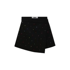 Юбка-шорты с отделкой стразами MSGM