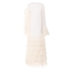 Платье с отделкой перьями Dries Van Noten
