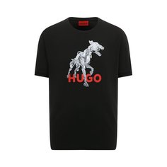 Хлопковая футболка HUGO