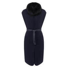 Кашемировый жилет с меховым воротником Loro Piana