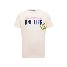 Хлопковая футболка Dsquared2 x Smiley Dsquared2