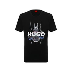 Хлопковая футболка HUGO