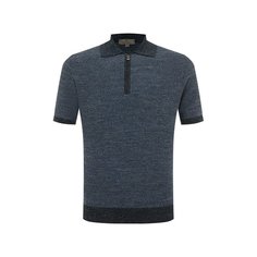 Поло из хлопка и льна Canali