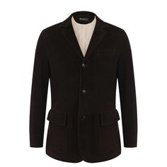 Однобортный замшевый пиджак Kiton