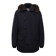 Пуховая парка с меховой отделкой Rolland Moncler