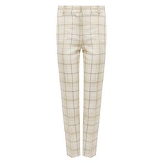 Брюки из шерсти и шелка Loro Piana