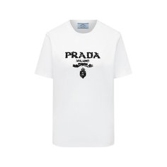 Хлопковая футболка Prada
