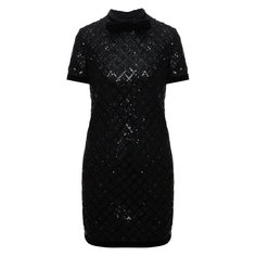 Платье с пайетками Saint Laurent