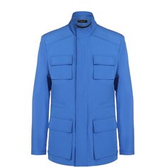 Хлопковый френч на молнии с воротником-стойкой Kiton