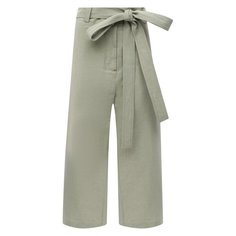 Брюки из хлопка и льна Moncler
