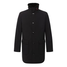 Пуховик с меховой отделкой Kiton