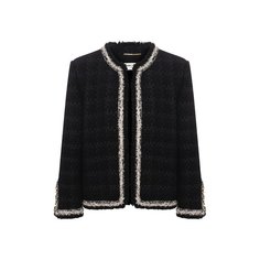 Жакет из шерсти и шелка Saint Laurent