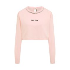 Хлопковый лонгслив Miu Miu