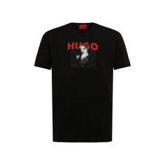 Хлопковая футболка HUGO