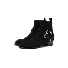 Замшевые сапоги Sheldon Buckle Giuseppe Zanotti Design