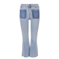 Укороченные расклешенные джинсы с бахромой Rag&Bone
