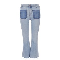 Укороченные расклешенные джинсы с бахромой Rag&Bone