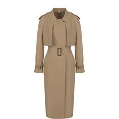 Приталенное шелковое платье с поясом Michael Kors Collection