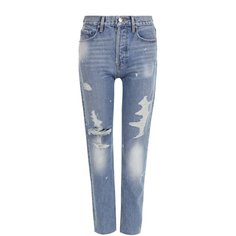 Джинсы прямого кроя с потертостями Frame Denim