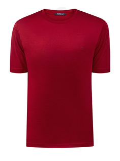 Однотонная футболка из гладкого хлопка джерси Bertolo Cashmere