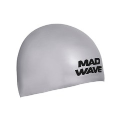 Шапочка для плавания MadWave Soft серебро
