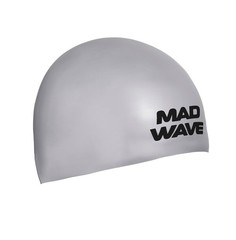 Шапочка для плавания MadWave Soft серебро