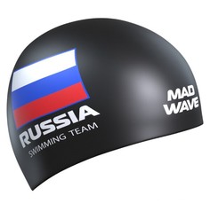Шапочка для плавания MadWave Swimming Team черный