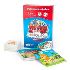 Развивающая настольная игра Банда Умников УМ043 Зверобуквы English для детей 6, 10 лет