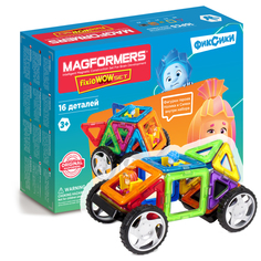 Конструктор магнитный Magformers Fixie Wow set, 16 деталей (машинка, фиксики)