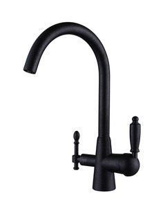 Смеситель для кухни Kaiser Vincent 31744-2 с подключением к фильтру Black