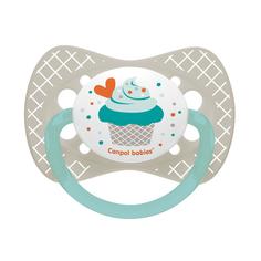 Пустышка Canpol Cupcake симметричная силик. арт. 23/283 6-18 мес. цвет серый
