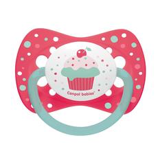 Пустышка Canpol Cupcake симметричная силик. арт. 23/283 6-18 мес. цвет розовый