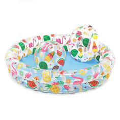 Бассейн надувной INTEX Звезды с надувным кругом и мячом 122х25 (59460)