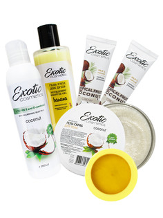 Косметический набор для ухода за телом EXOTIC COSMETICS Банановый йогурт с мылом в мешочке