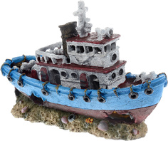 Грот для аквариума Barbus Decor 017 Лодка, пластик, 30,5х12х20 см
