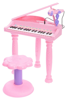 Пианино Розовая мечта с микрофоном и стульчиком, световые и звуковые эффекты Sima-Land