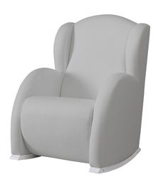 Кресло-качалка Micuna (Микуна) Wing/Flor white/grey искусственная кожа