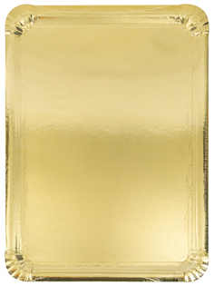 Поднос сервировочный ДхШ 455х340 мм прямоугольный КАРТОН ЗОЛОТИСТЫЙ PAPSTAR