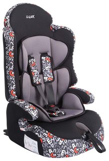 Автокресло Siger Прайм Isofix Art цв.серый гр.1/2/3