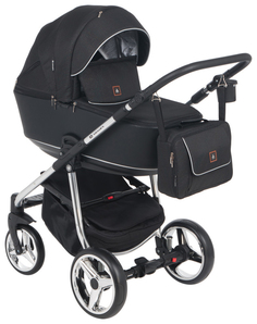 Коляска 2 в 1 Adamex Barcelona Special Edition BR-605 цвет черный