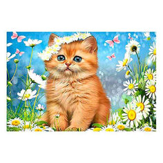 Алмазная мозаика Котенок 10 х 15 см No Brand