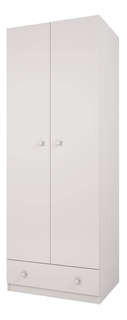 Детский шкаф двухсекционный Polini Simple с 1 ящиком, белый