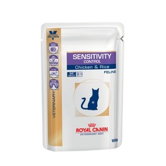 Влажный корм для кошек ROYAL CANIN Vet Diet Sensitivity Control, курица, рис, 12шт по 85г