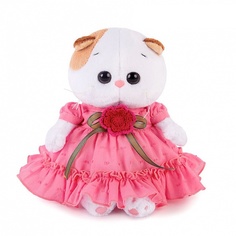 Мягкая игрушка Ли-Ли BABY в платье с вязаным цветочком, 20 см Басик и Ко Budi Basa