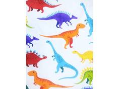 Простыня Lili Dreams Динозаврики детская поплин белая